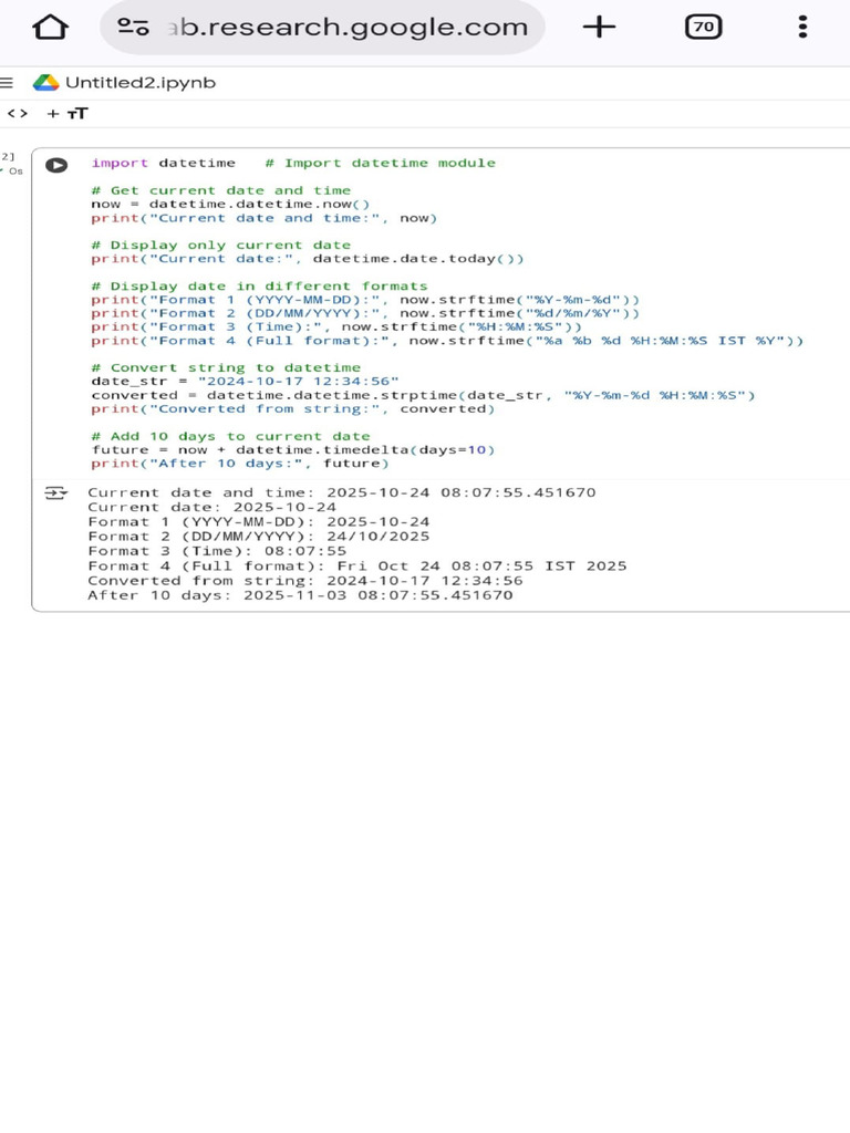 Python DateTime Formatting Guide | PDF