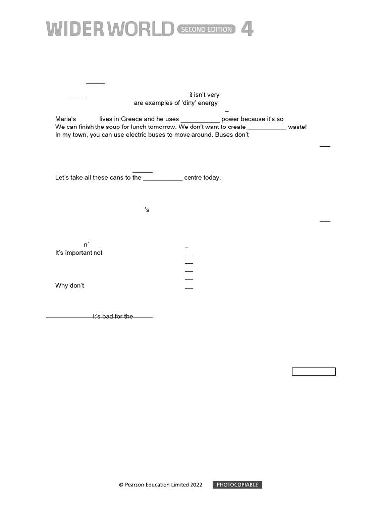 Vocabulary Check 2 B: 2.1 Protecting The Environment | PDF