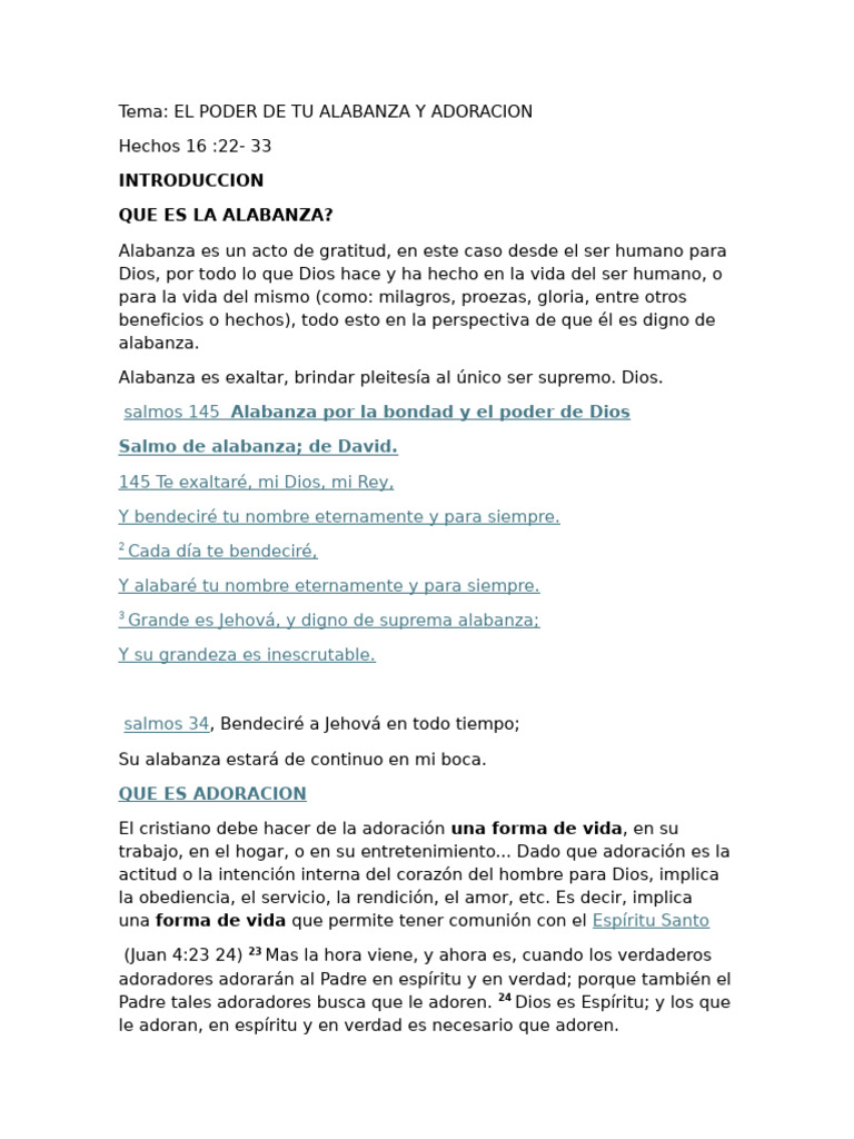 Alabanza Es Un Acto de Gratitud | PDF | Creencia religiosa y doctrina