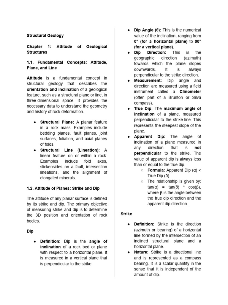 Understanding Geological Structure Attitude | PDF | Structural Geology ...