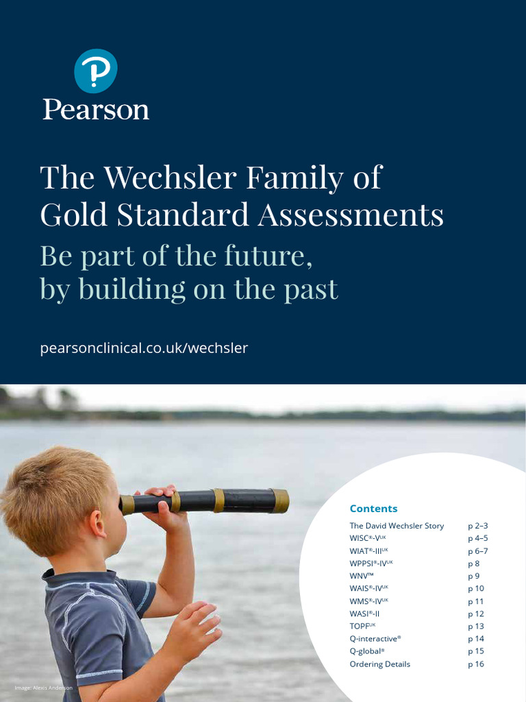 Wechsler Cognitive Assessments Overview | PDF | Wechsler Adult ...