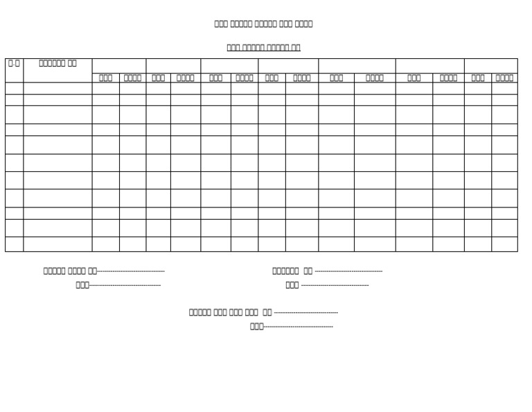 Attendance For Daily Labor | PDF