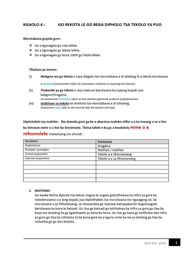 Assessment Techniques in Education | PDF