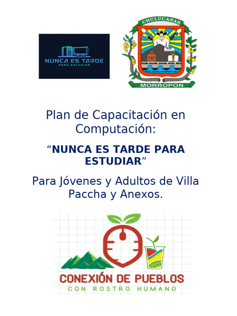 Plan de Capacitación en Computación:: para Jóvenes y Adultos de Villa ...