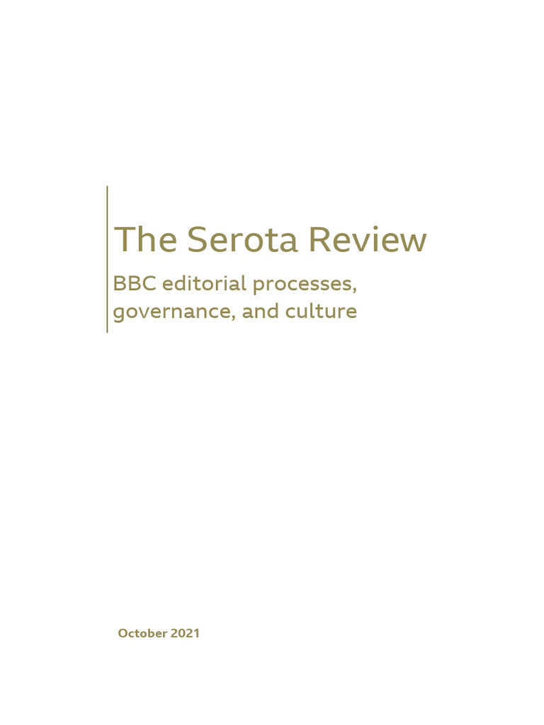 Serota Review: BBC Editorial Oversight | PDF | Bbc | News