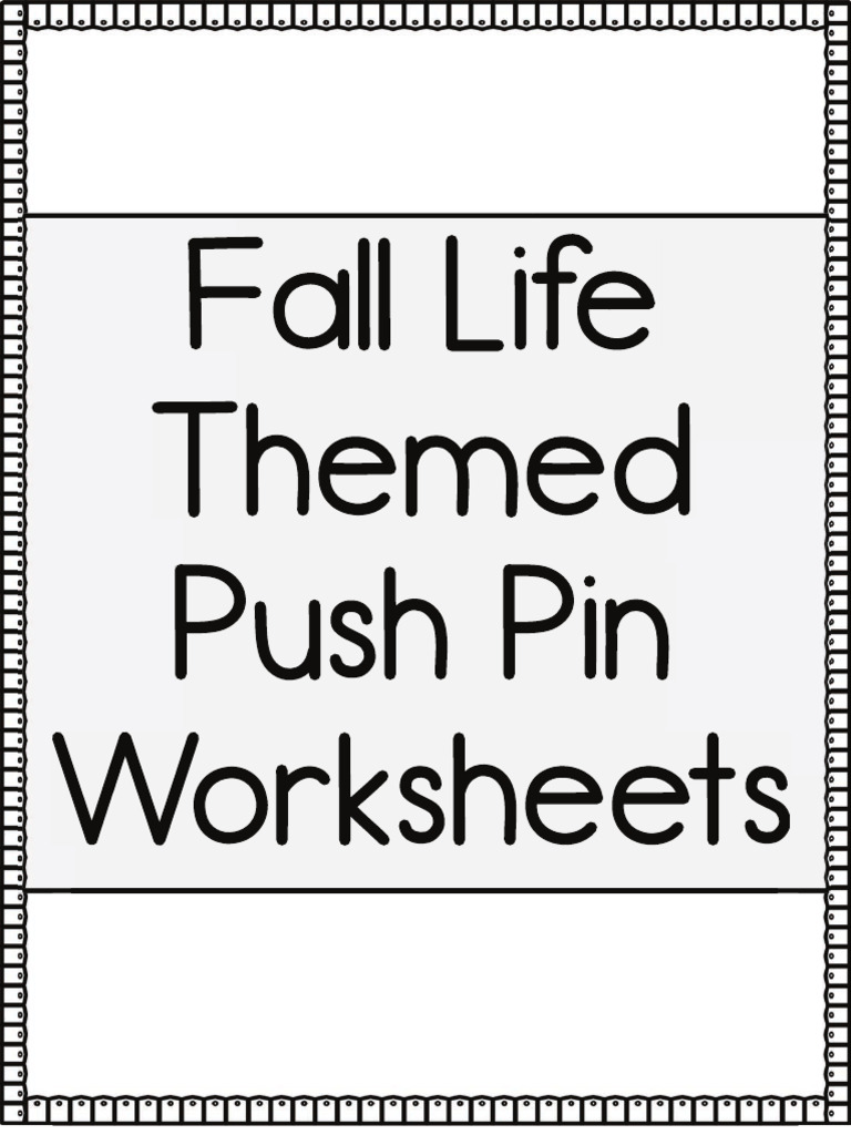 Fall Themed Push Pin Worksheets A | PDF | Computing