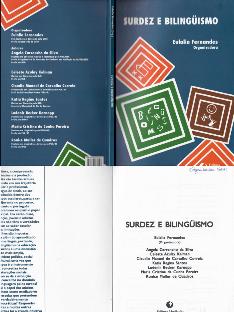 Surdez e Bilinguismo (Eulalia Fernandes Org) PDF | PDF
