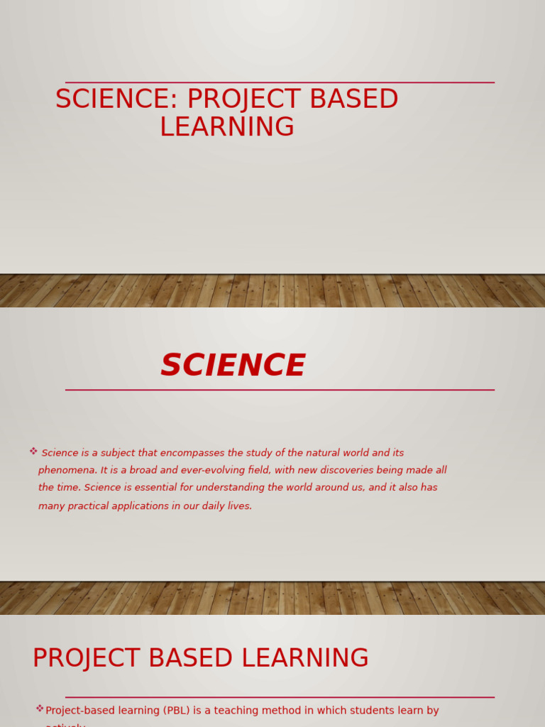 Explanation On Project Based Learning - 074815 | PDF | Project Based ...