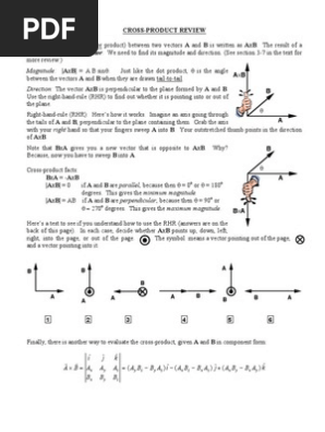 Cross Product Review