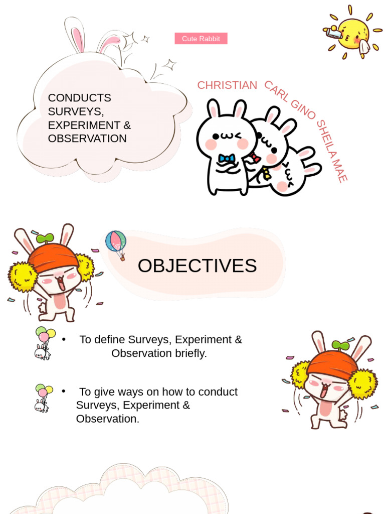 Conducting Surveys, Experiments, Observations | PDF | Survey ...