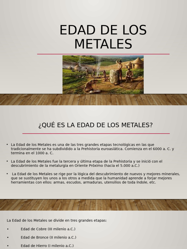 Exposicion de La Edad de Los Metales | PDF | Edad de Bronce | Edad de ...