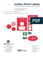 NDT Inspection Point Labels Guide for Piping & Equipment