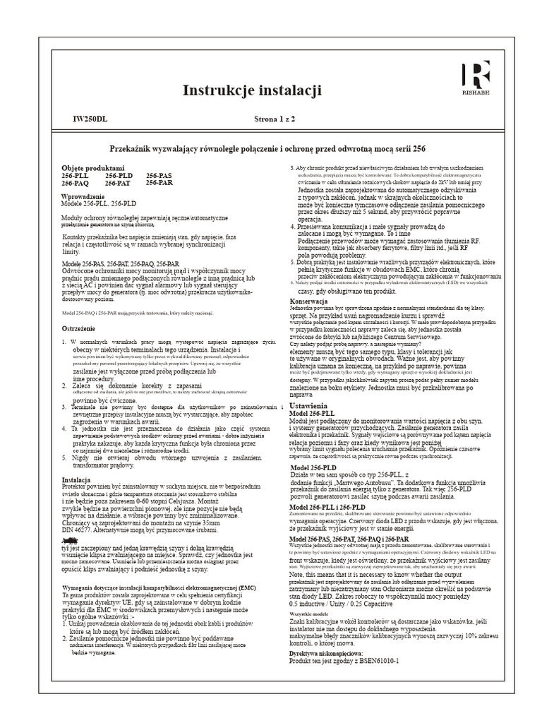 Rishabh IW250DL | PDF