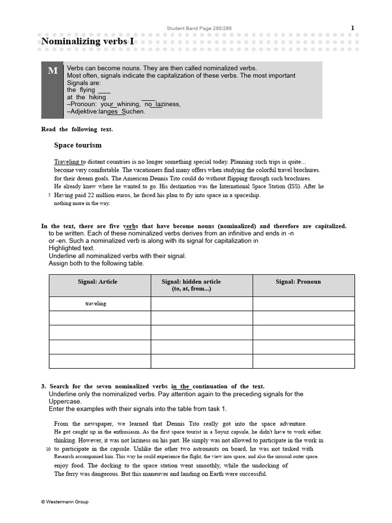 Understanding Nominalized Verbs | PDF | Bracket | Verb
