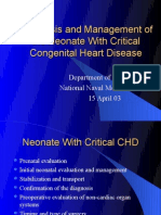 Diagnosis and Management of The Neonate With Critical Congenital Heart Disease