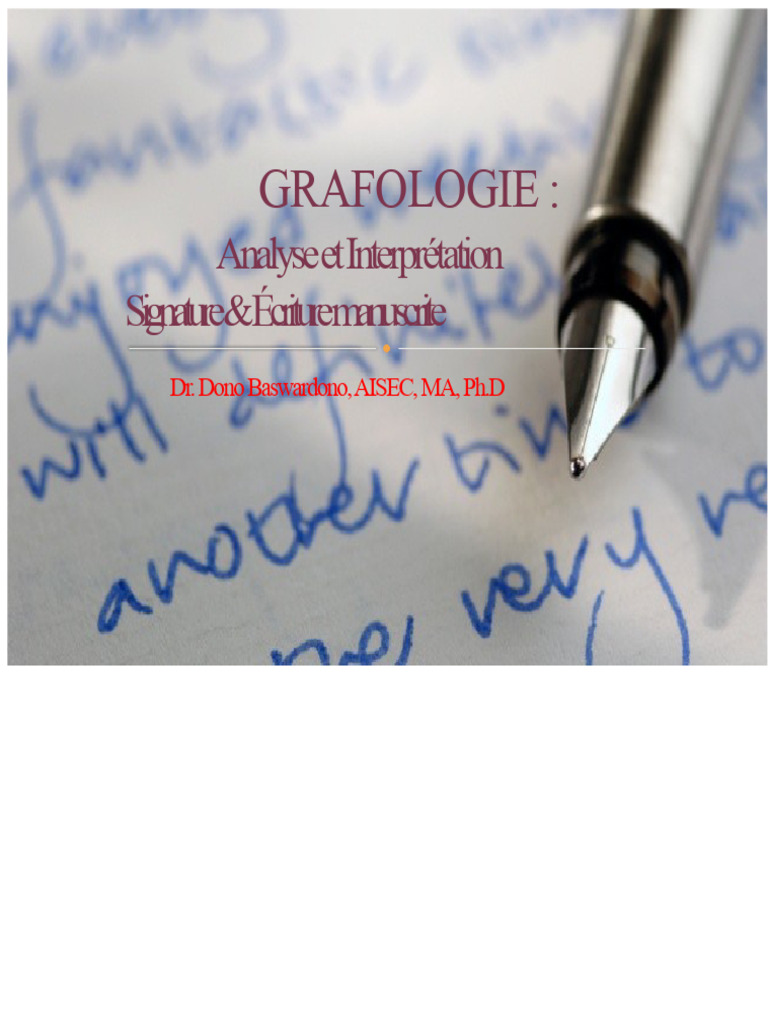 Introduction à la graphologie et analyse | PDF | Graphologie | Psychologie