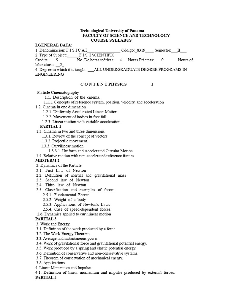 PHYSICS 1 CONTENT | PDF | Force | Acceleration