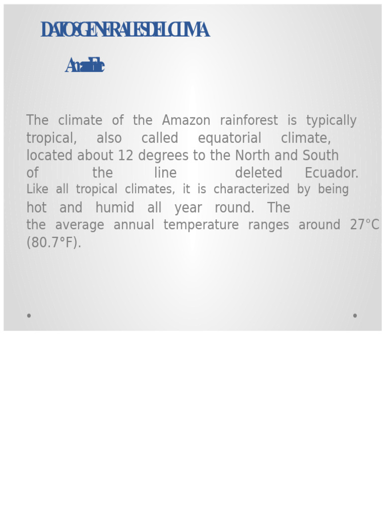 Climate of The Amazon Rainforest-1 | PDF | Amazon Rainforest | Rain