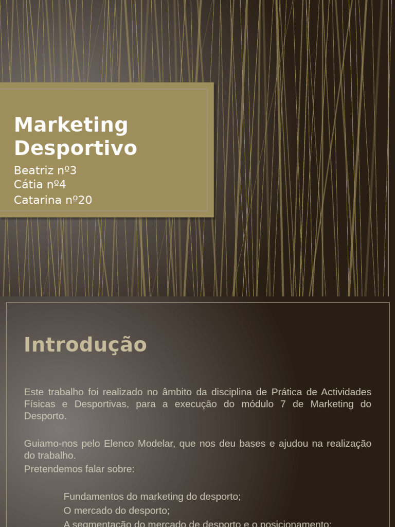 Fundamentos do Marketing Desportivo | PDF | Segmentação de mercado ...
