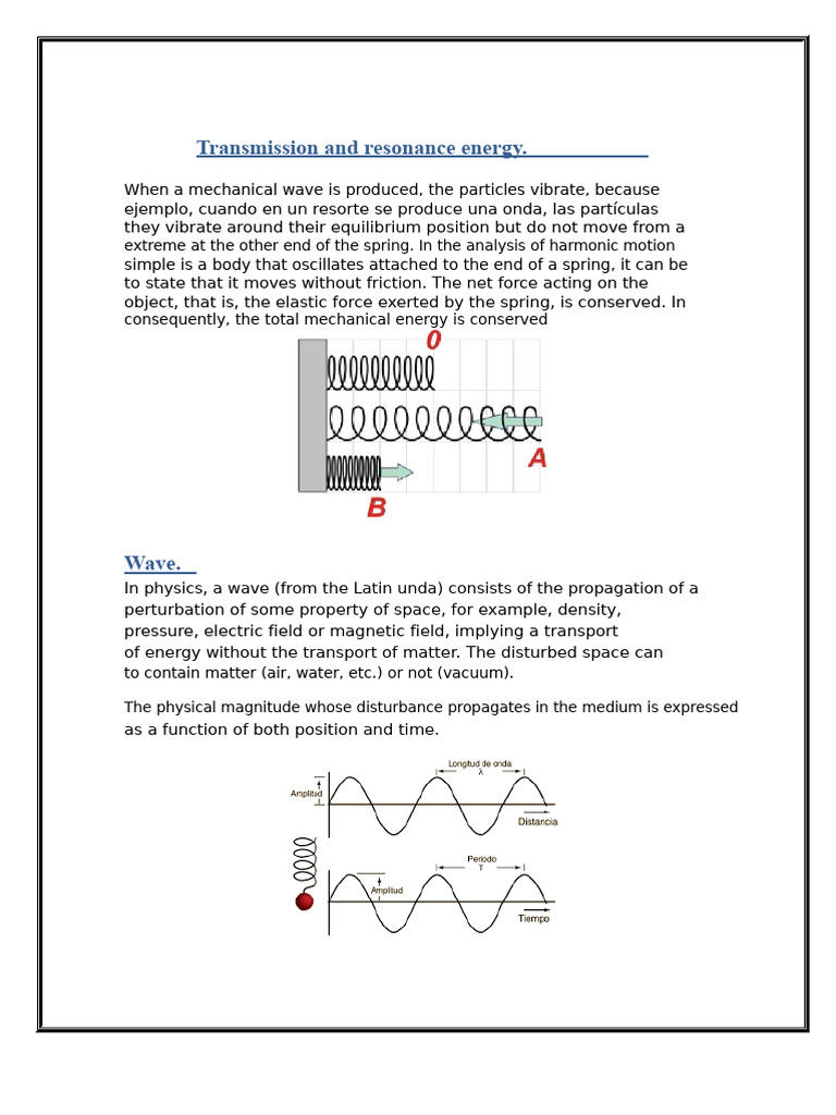 Understanding Wave Transmission and Resonance | PDF | Waves | Oscillation
