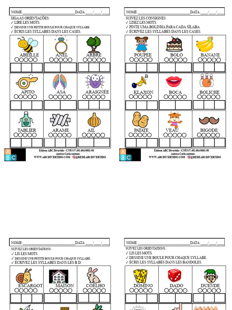 Activités ludiques pour apprendre les syllabes | PDF