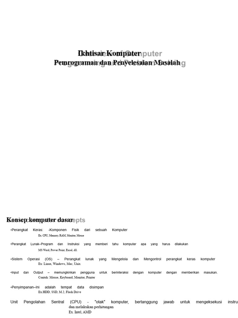 Panduan Dasar Pemrograman C dan Algoritma | PDF
