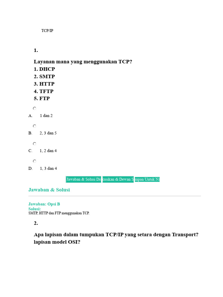 TCP Ip | PDF