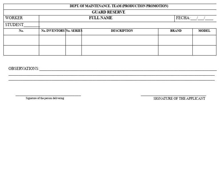 GUARD RECEIPT | PDF