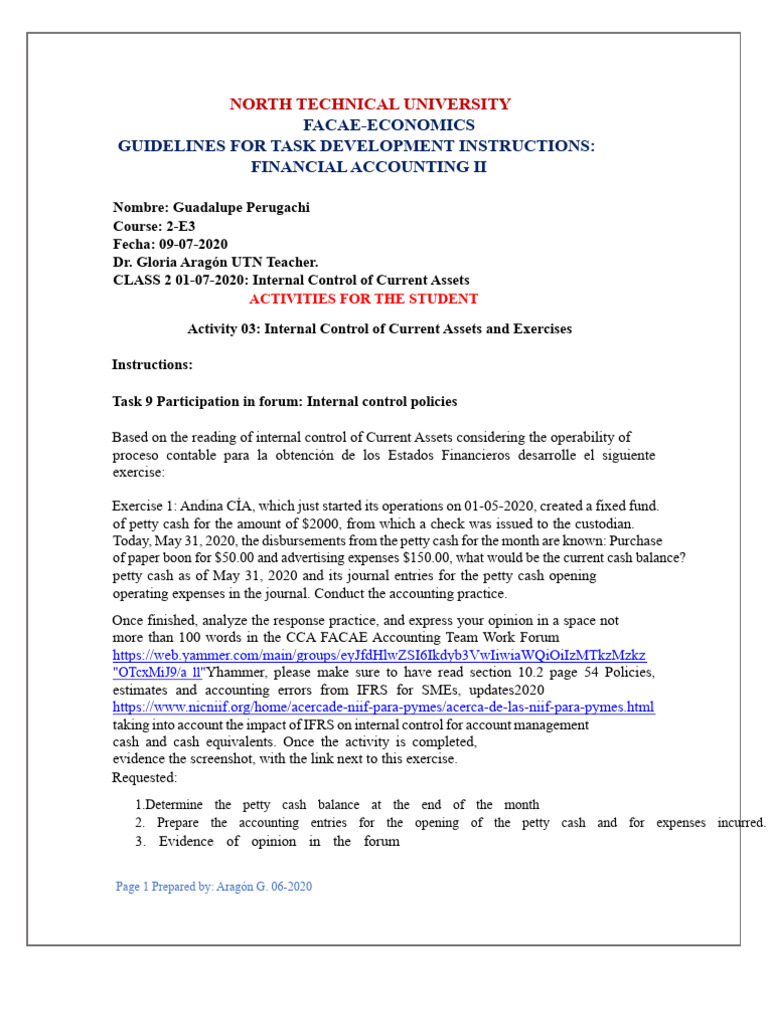 Internal Control Guidelines for Accounting | PDF | Banks | Cash