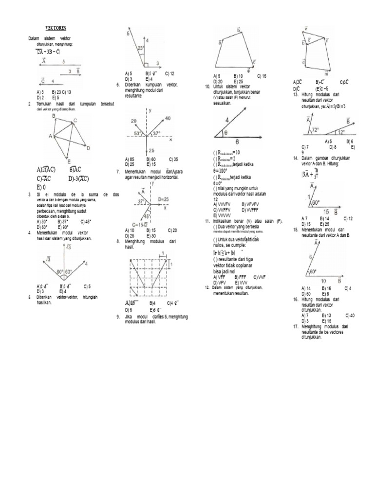 Hitung Modulus dan Resultan Vektor | PDF