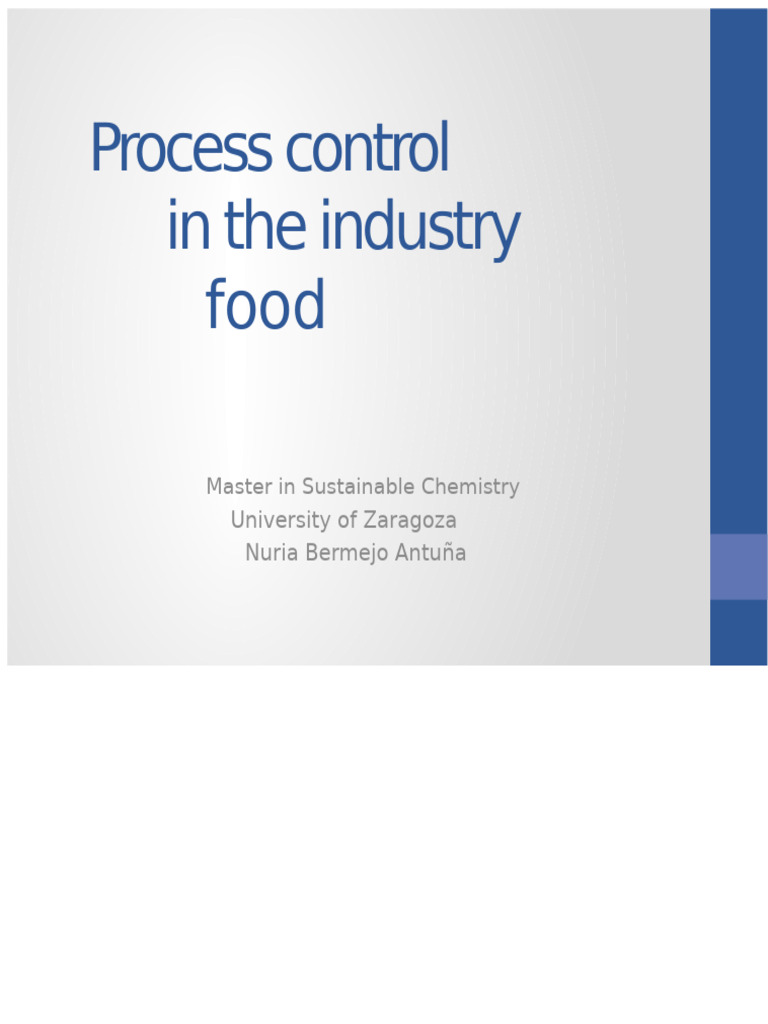 Process Control in Food Industry Systems | PDF | Pump | Automation