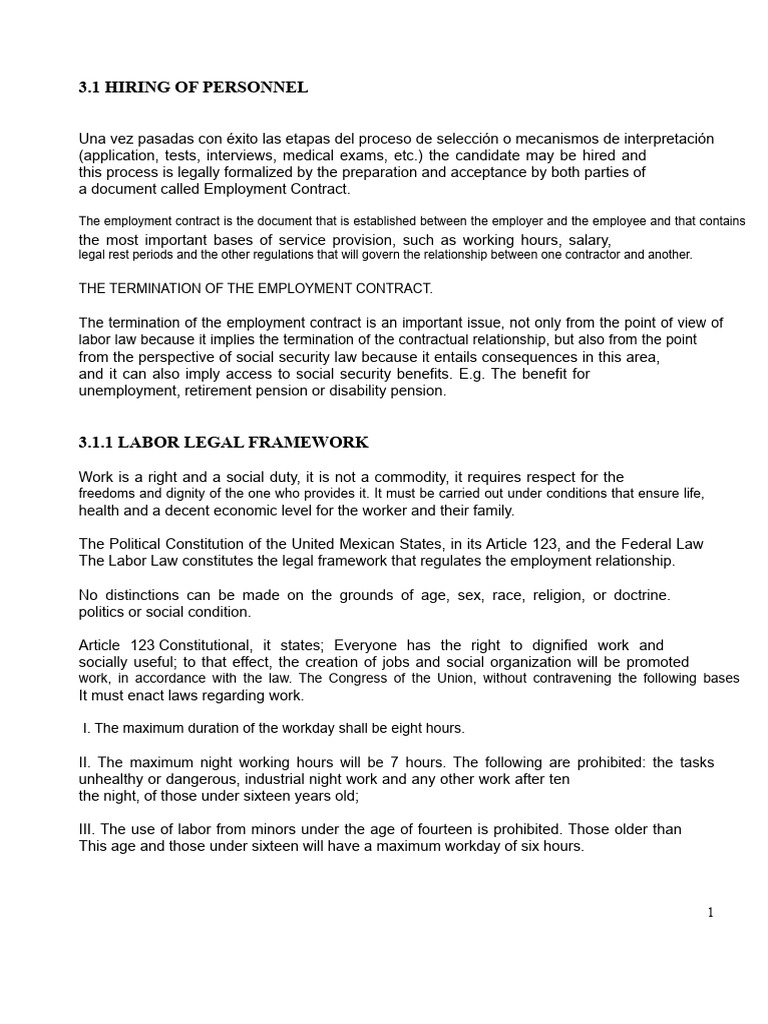 Employment Contracts and Labor Rights | PDF | Salary | Employment