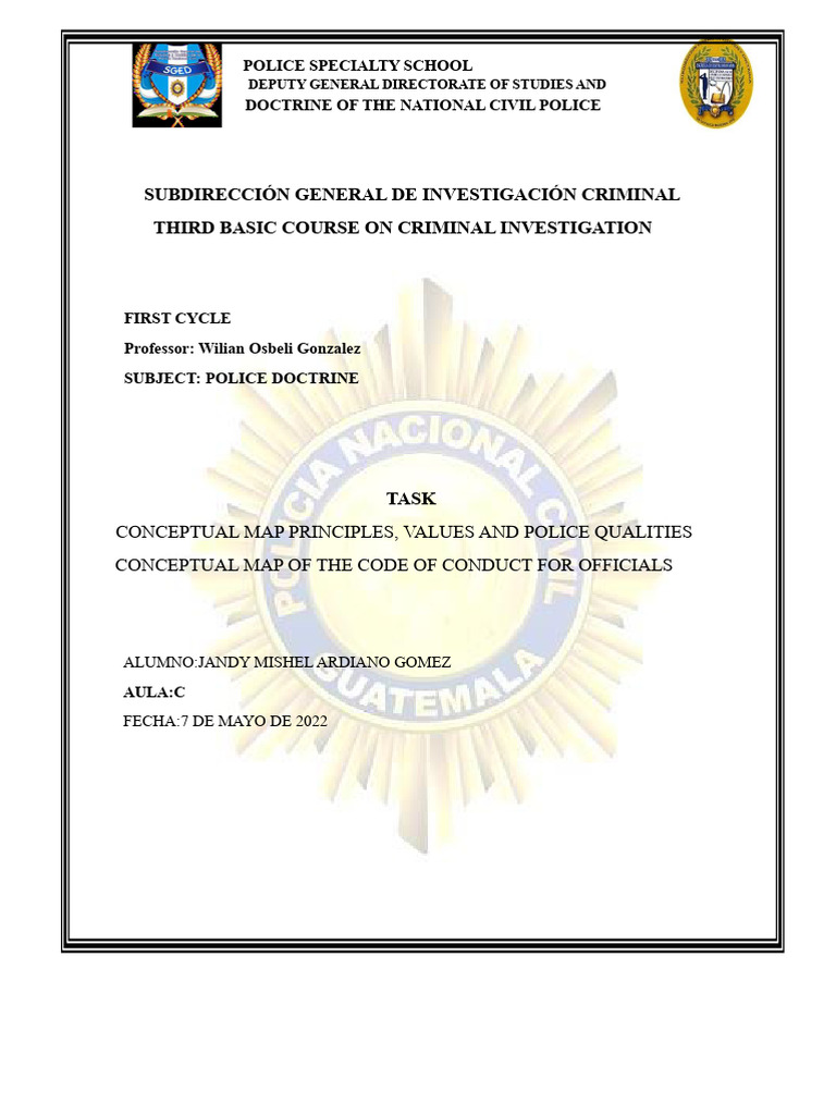 2 Conceptual Map Principles and Values - Code of Conduct | PDF | Human ...