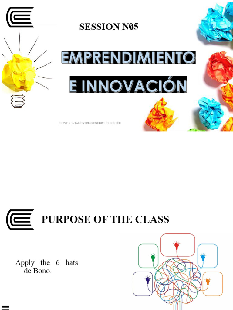 Session 5 - 6 Thinking Hats | PDF | Thought | Entrepreneurship
