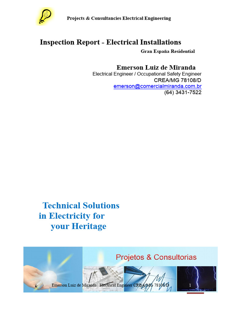 Electrical Installations Inspection Report Pdf Electrical Wiring