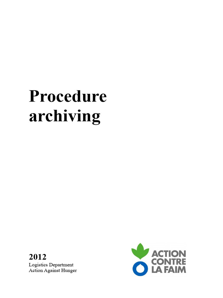 Archiving Procedures for Logistics Management | PDF | Backup | Computer ...