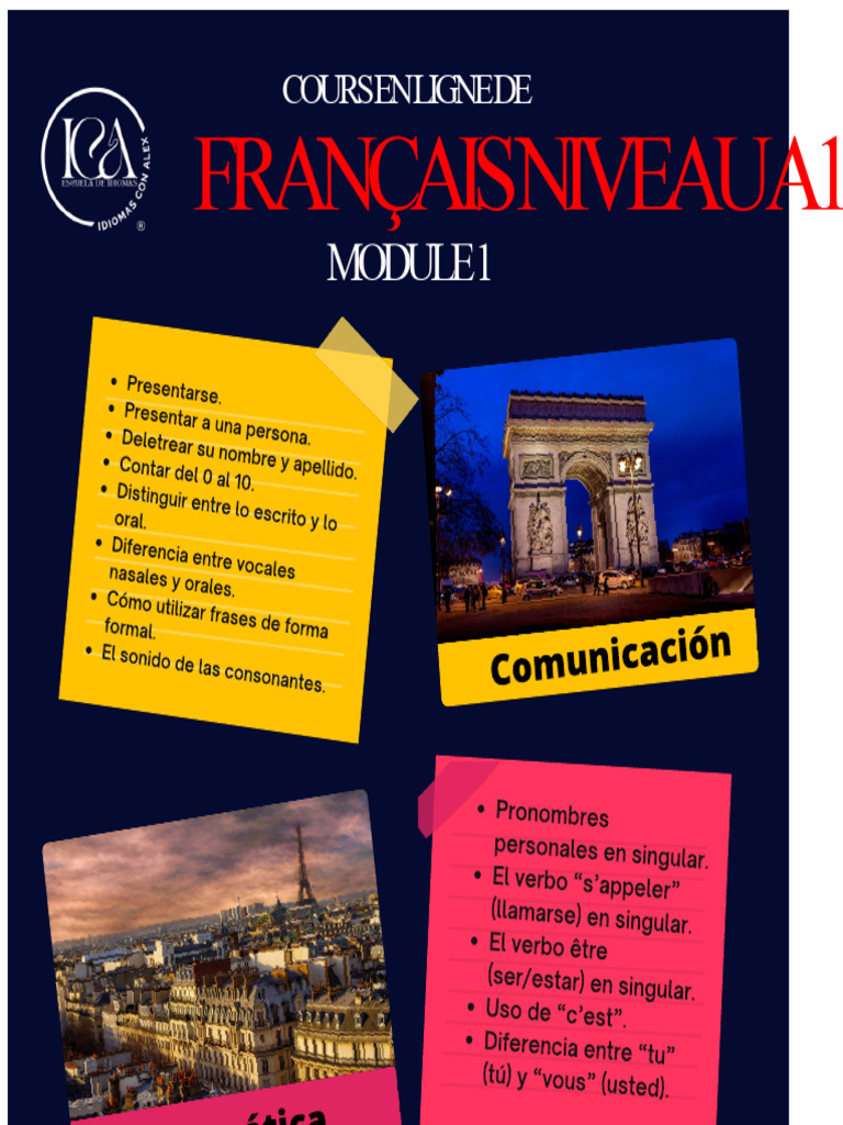 Cours en ligne de français A1 Modules 1-7 | PDF