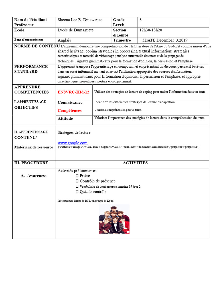 Stratégies de lecture pour la compréhension | PDF | Sciences cognitives ...