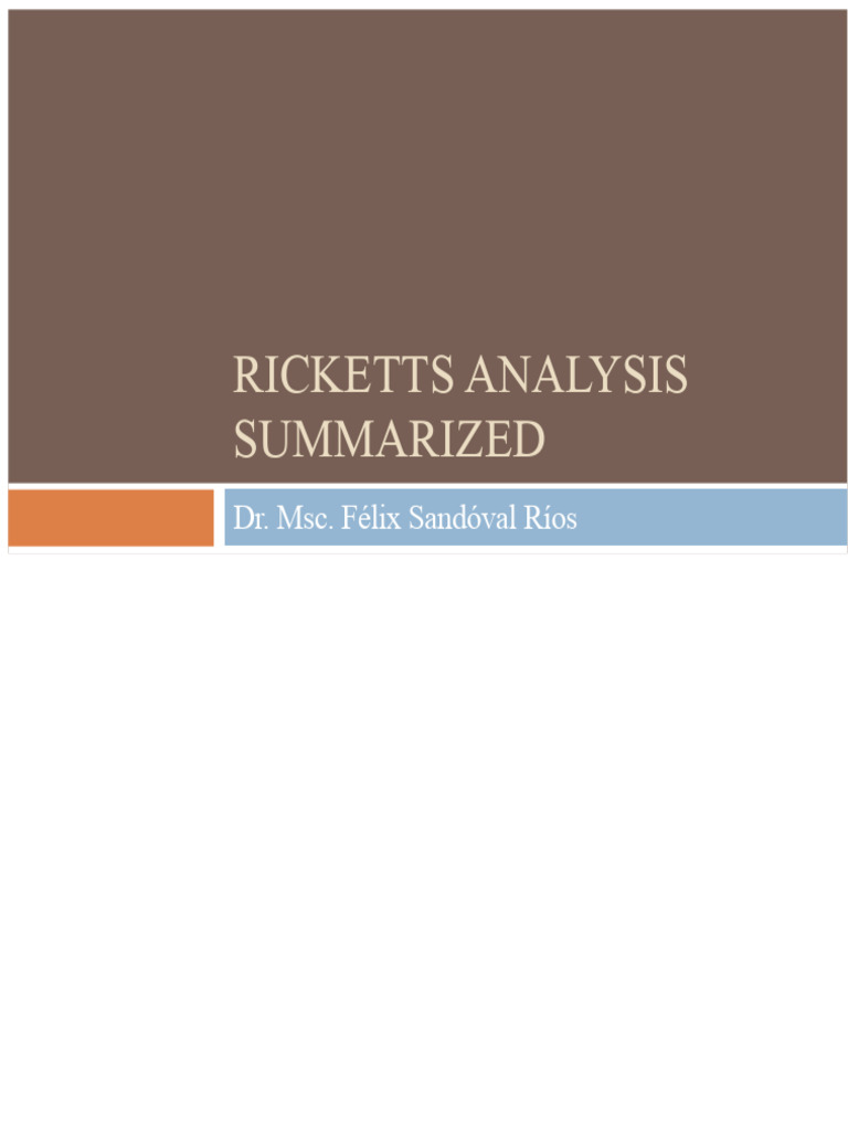 Ricketts Analysis: Anatomical & Dental Points | PDF | Anatomical Terms ...