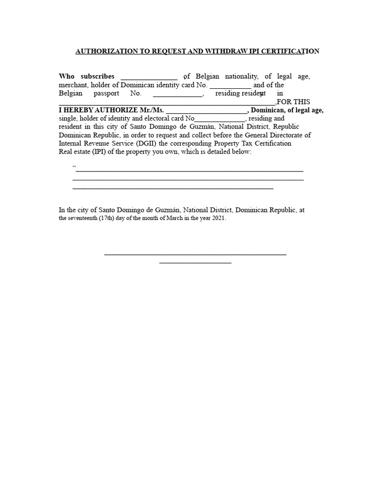 Ipi Authorization | PDF
