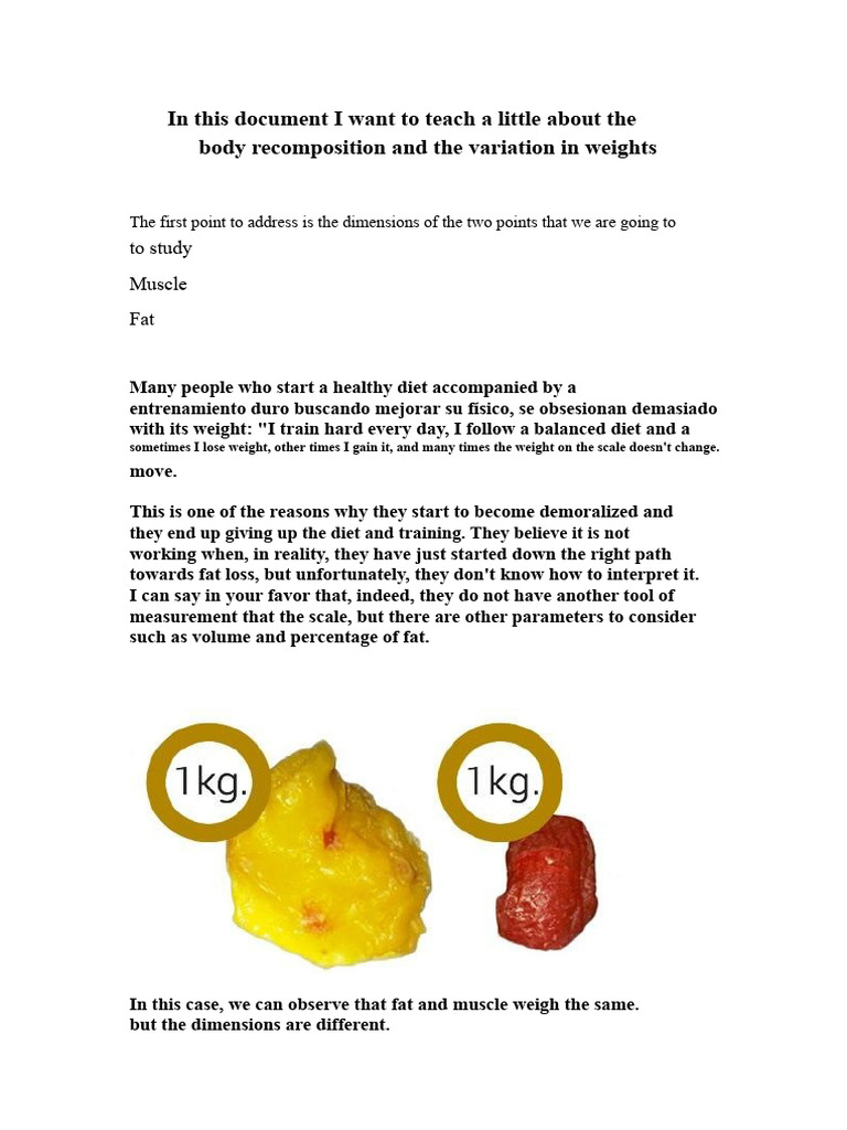 Understanding Body Recomposition Basics | PDF | Dieting | Skeletal Muscle