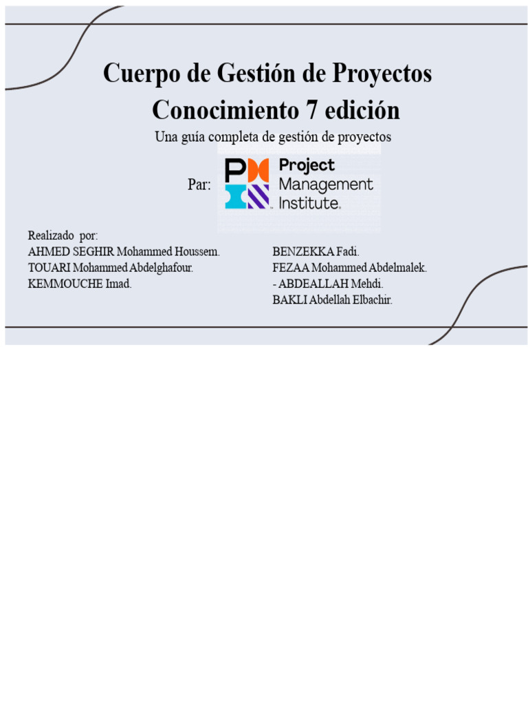 Guía PMBOK 7ª Edición: Gestión de Proyectos | PDF | Gestión de ...