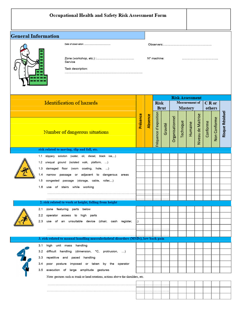 Occupational Health Risk Assessment Form | PDF | Exhaust Gas ...