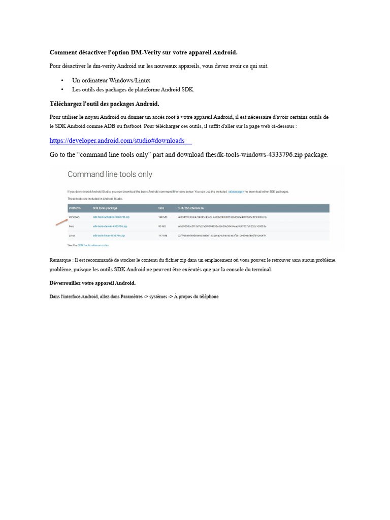 Désactiver DM-Verity sur Android | PDF | Android (Système d ...