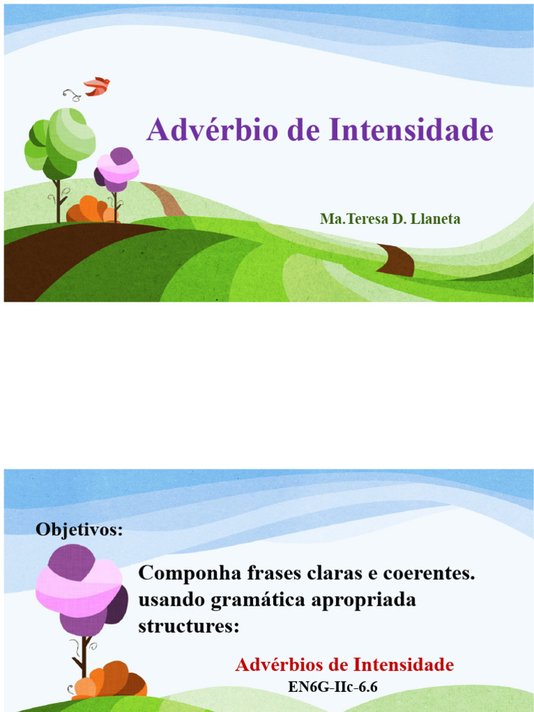 Advérbio de Intensidade | PDF | Adjetivo | Advérbio