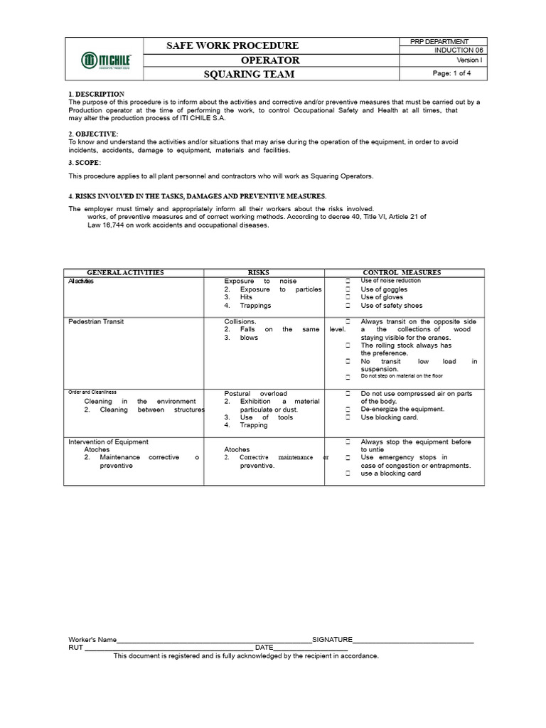 Squaring Team Safety Procedures | PDF | Personal Protective Equipment ...