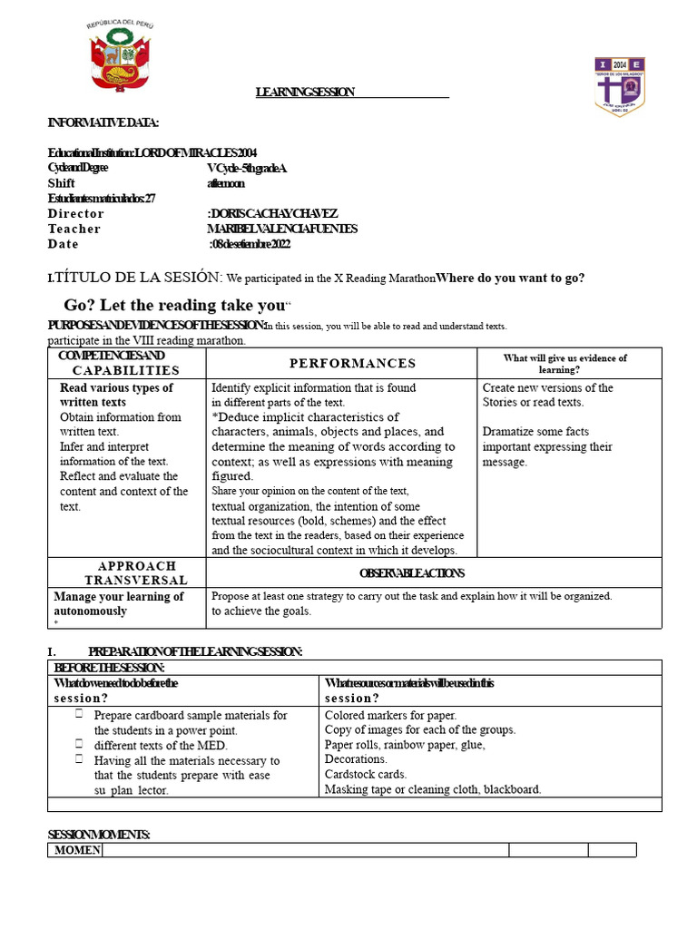 READING MARATHON SESSION | PDF | Information | Reading Comprehension