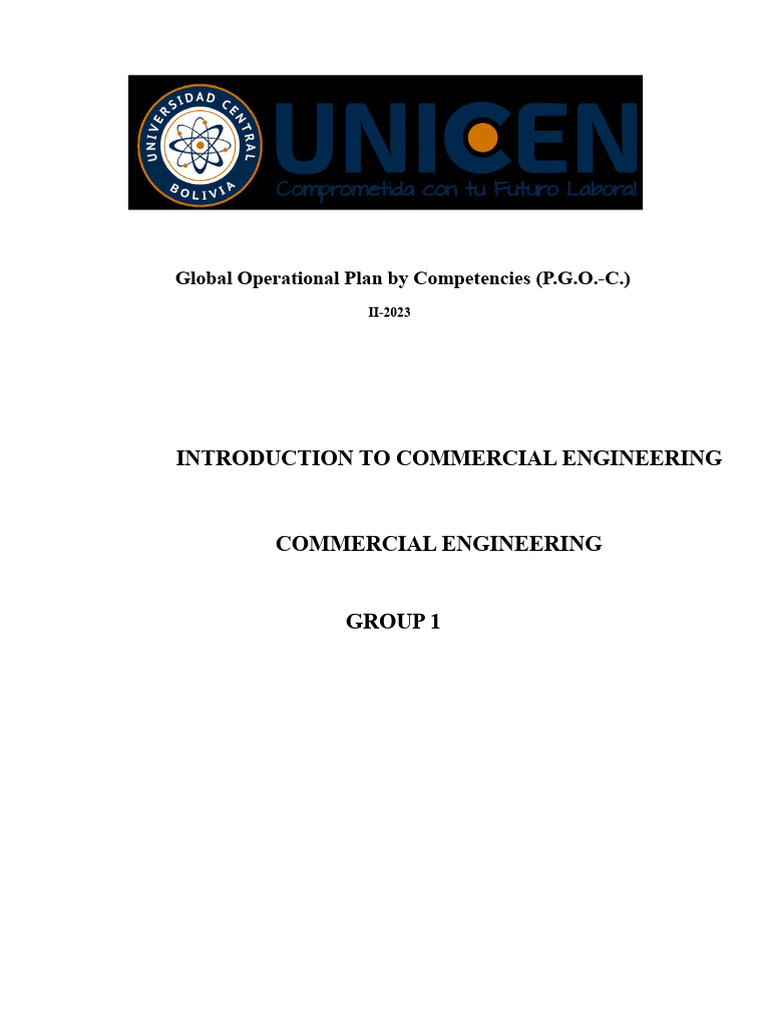 Introduction to Commercial Engineering | PDF | System | Learning
