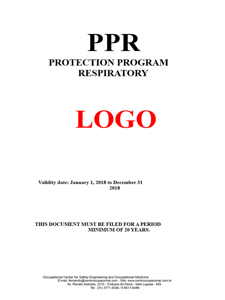 Respiratory Protection Program Guide | PDF | Breathing | Respiratory System