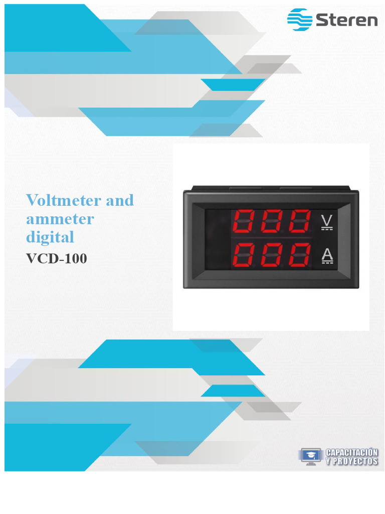 Digital Voltmeter and Ammeter VCD-100 | PDF | Voltage | Electricity